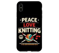 Knitting Knitter Peace Love Knitting Case for iPhone XS Max