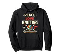 Knitting Knitter Peace Love Knitting Pullover Hoodie