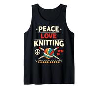 Knitting Knitter Peace Love Knitting Tank Top