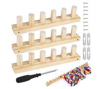 Knitting Loom for Blankets | 35-Inch Wooden Yarn Weaving Tool Thick Crocheting Beginners, Kids, and Adults | Ideal Blanket Making, DIY Crafts, Fall Décor, Bed, Couch, Living Room Projects
