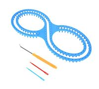 Knitting Loom Tools Blankets Scarves Plastic Knitter Kit Suture Needles Blue DIY Socks Scarf Hat 8 Shape Set Shawls Knitting Looms Boards