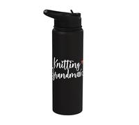 Knitting Lover Grandma Crocheting Women Stainless Steel Insulated Water Bottle