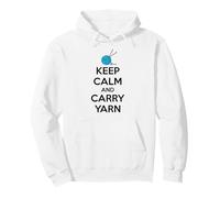Knitting Lover | Keep Calm and Carry Yarn Funny Crocheter Pullover Hoodie