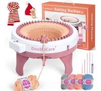 Knitting Machine 48 Needles,Smart Loom Knitting Machine with Row Counter,Knitting Board Rotating Double Knit Loom Machine for Adults/Kids Gift,DIY Knit Scarf Hat Sock(with Wool)