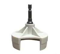 Knitting Machine Adapter, 8 x 6.5 x 6.5 cm ABS Plastic & Steel Drill Attachment for Sentro 22/40/48 Machines, Power-Assisted Crank Handle, Time-Saving Electric Knitting Aid, Crafters & Hobbyists(白色)