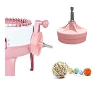 Knitting Machine Adapter Crank Handle Adapter Quick Knit Power Adapter Suitable for 22 40 48 Needles Knitting Machine, 1/4" Hex Steel Bit for Power Screwdriver Attachment (Pink)