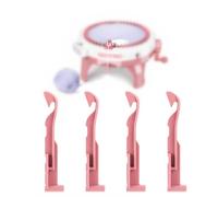 Knitting Machine Replacement Needles - 4 Pack Compatible with Sentro 22, 32, 40, 48 Needle Knitting Machines - Durable Heat-Resistant Plastic Needles for Smooth Knitting (Pink Needle)