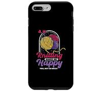 Knitting makes me happy - Crocheter Crochet Knitting Case for iPhone 7 Plus/8 Plus