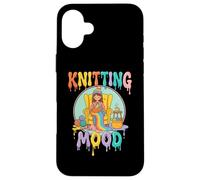 Knitting Mood Cozy Yarn Crafter Relax Vibes Case for iPhone 16 Plus