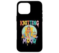 Knitting Mood Cozy Yarn Crafter Relax Vibes Case for iPhone 16 Pro Max
