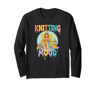 Knitting Mood Cozy Yarn Crafter Relax Vibes Long Sleeve T-Shirt