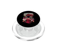 Knitting my Cardio Funny Knitter Fiber Artist Knitting PopSockets PopGrip for MagSafe
