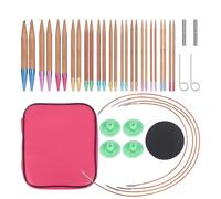 Knitting Needle 13 Pairs Interchangeable Bamboo Circular Knitting Needles Set Weaving Enthusiasts