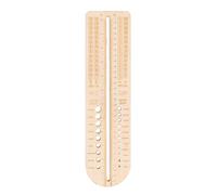 Knitting Needle & Crochet Hook Gauge Tool - Wooden Sizer with Counter | Measure Needle Size, Yarn Weight & Stitches Per Inch | Knitting Accessory for Beginners & Experts