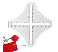 Knitting Needle Gauge, Transparent Tissue Gauge Converter, 2D Tissue Sample Gauge for Home Use, Embroidery, Clothing Design, Teaching