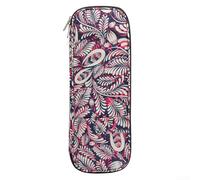 Knitting Needle Storage Bag with Space for Single and Double Point Needles, For Crochet Hooks, and Accessories (purple)