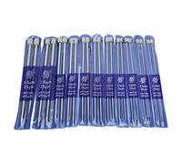 Knitting Needles, Knitting Needles for Beginners Single Pointed 22Pcs Knitting Needles 25cm Stainless Steel Glossy Wide Application Metal Knitting Needles Set for Household Use