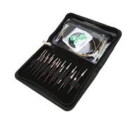 Knitting Needles, Knitting Needles Set Circular Knitting Needles with PU Bag Circular Knitting Needle Set 3 to 6.5mm Interchangeable Wooden Handle Circular Needle Set for Craft