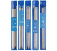 Knitting Needles Set 5Pcs/Set 20cm Straight Knitting Stainless Steel Needles Kit Double Ended Beginner(1set)