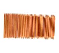 Knitting Needles Set - Carbonized Bamboo Double - Ended Needles with 75pcs 2.0-10.0mm Sizes for Socks Mittens Hats Scarf Crafting Beginners DIY Gift