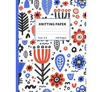 Knitting Paper: Graph (4:5 ratio) Notebook & Journals For Patterns : Nordic Folk Art Edition