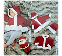 Knitting Pattern Baby Christmas Jacket Hat and Hoodie in Comfort DK 5568 King Cole