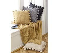 Knitting Pattern Cable Throw and 2 Styles Cushion Covers 5661 King Cole