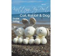 KNITTING PATTERN Cat,Rabbit and Dog. Kitty Cat Knitters Leaflet. Knit a pussy cat mouser. Fun Feline Quick & Easy Beginner Pet Patterns. UK Soft Toy Moggy Knits