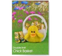 Knitting Pattern Chick Basket from Knitting by Post - Get Ready for an Easter Egg Hunt with Our Perfect Treat Holder Ready to be Knit in White and Yellow