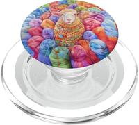Knitting Pattern Crochet Colorful Yarn Sheep PopSockets PopGrip for MagSafe