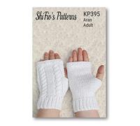Knitting Pattern for Adults Fingerless Gloves, Finger Less Mitts Pattern, Aran Yarn, Knitted Straight, This is NOT A Pair of Fingerless Gloves, This is one Pattern, Booklet,Craft KP395