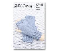 Knitting Pattern for Adults Fingerless Gloves, Finger Less Mitts Pattern, Aran Yarn, Knitted Straight, This is NOT A Pair of Fingerless Gloves, This is one Pattern, Book, Booklet KP448