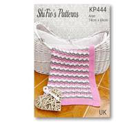 Knitting Pattern for Babies Blanket, Baby Afghan Knitting Pattern, Aran Yarn Knitting Pattern, 3 Colour Blanket Knitting Pattern, Finished Measurements are 74cm X 69cm, KP444