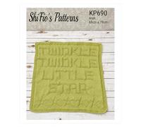 Knitting Pattern for Babies Blanket, Instructions for " Twinkle, Twinkle, Little Star" Knitted Blanket, Craft, Book, KP690