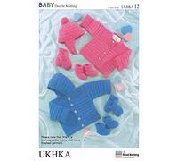Knitting Pattern for Baby and Toddler's Hooded Jacket, Cardigan, Hats, Shoes and Mittens. Create Clothing for Children Between 0 Months - 2 Years Old. Pattern Number: UKHKA12