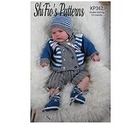 Knitting Pattern for Boys Cardigan, Shorts, Hat and Matching Booties, 0 to 3 Months, Baby Double Knitting Pattern, Baby Jacket Knitting Pattern, DK, KP362