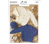 Knitting Pattern for Children's Jumper, Cardigan and Hat, Create Lovely Designs Using Aran Wool! Pattern Number: 7215