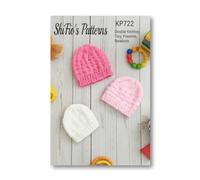 Knitting Pattern for Preemie Baby Hats, Sizes are Tiny, Premature and New Born, Made in Double Knitting Yarn, Double Knitting Baby Pattern, 3 Sizes, KP722