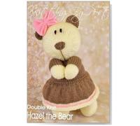 Knitting Pattern Hazel The Bear from Knitting by Post - Nothing Grizzly About Our Cute Bear in Cream, Brown and Pink