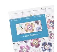 Knitting Pattern Holder - Sewing Guide Ruler, Embroidery Aid Tool, Acrylic Template with Measurement Scale Feature, Craft Positioning Precision Style, Stitching Locator Helper Beginners Professionals