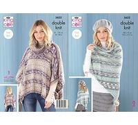 Knitting Pattern Ladies Poncho Snood and Cowl in Fjord DK 5652 King Cole