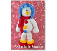 Knitting Pattern Leaflet for Avalanche The Snowman from Knitting by Post Halloween Soft Toy A5 Leaflet