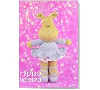 Knitting Pattern Leaflet for Hippo Ballerina from Knitting by Post Animal Soft Toy A5 Leaflet