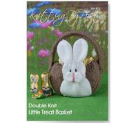 Knitting Pattern Little Treat Basket from Knitting by Post - Hop into Easter with Our Bunny Treat Holder Ready to be Knit in Brown and White