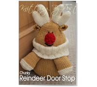 Knitting Pattern Reindeer Doorstop from Knitting by Post