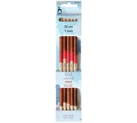 Knitting Pins: Double-Ended: Set of Five: Flair: Hand Coloured: 20cm x 7.00mm Groves & Thames Multi One Size