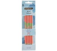 Knitting Pins: Double-Ended: Set of Five: Flair: Hand Coloured: 20cm x 7.50mm Groves & Thames Multi One Size