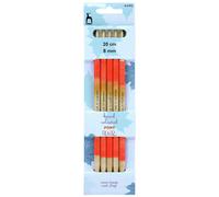 Knitting Pins: Double-Ended: Set of Five: Flair: Hand Coloured: 20cm x 8.00mm Groves & Thames Multi One Size