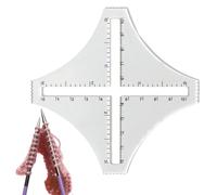 Knitting Ruler - Acrylic 2D Transparent Density Ruler - 2D DIY Weaving Tools for Home Use, Embroidery, Clothing Design, Teaching