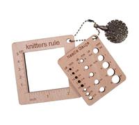 Knitting Ruler - Compact Clear Wooden Tool - Safe Stitching and Accurate Measurement Tasks, Process Completion | Knitting Rulers for Creaz